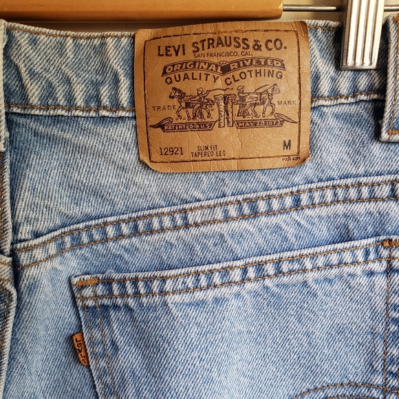 '97 Vintage Levi's 912 921 Slim Fit Tapered Leg Jeans - Picture 6 of 11